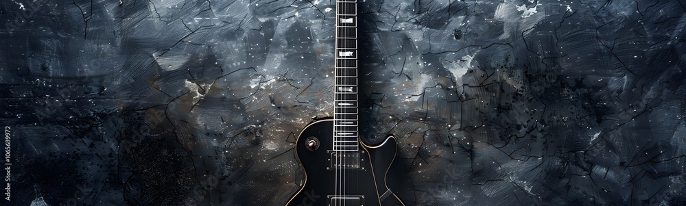 Fototapeta premium Guitar and blank grunge background