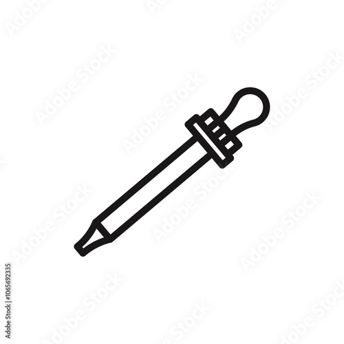 Eye dropper icon Thin line flat illustration