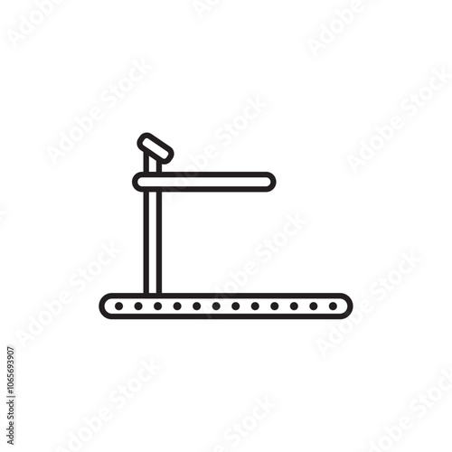 Gym icon Thin line flat illustration