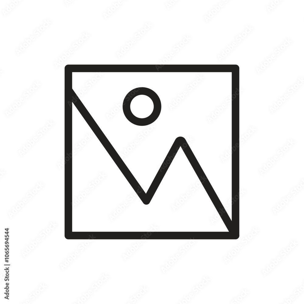 Image icon Thin line flat illustration Image icon Thin line flat illustration
