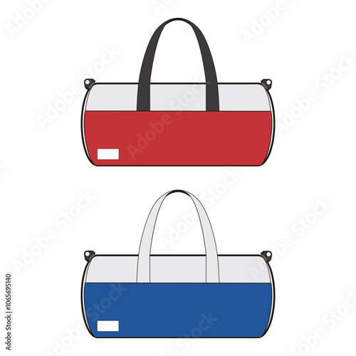 Two-Tone Duffle Bags with Bold Color Combinations
