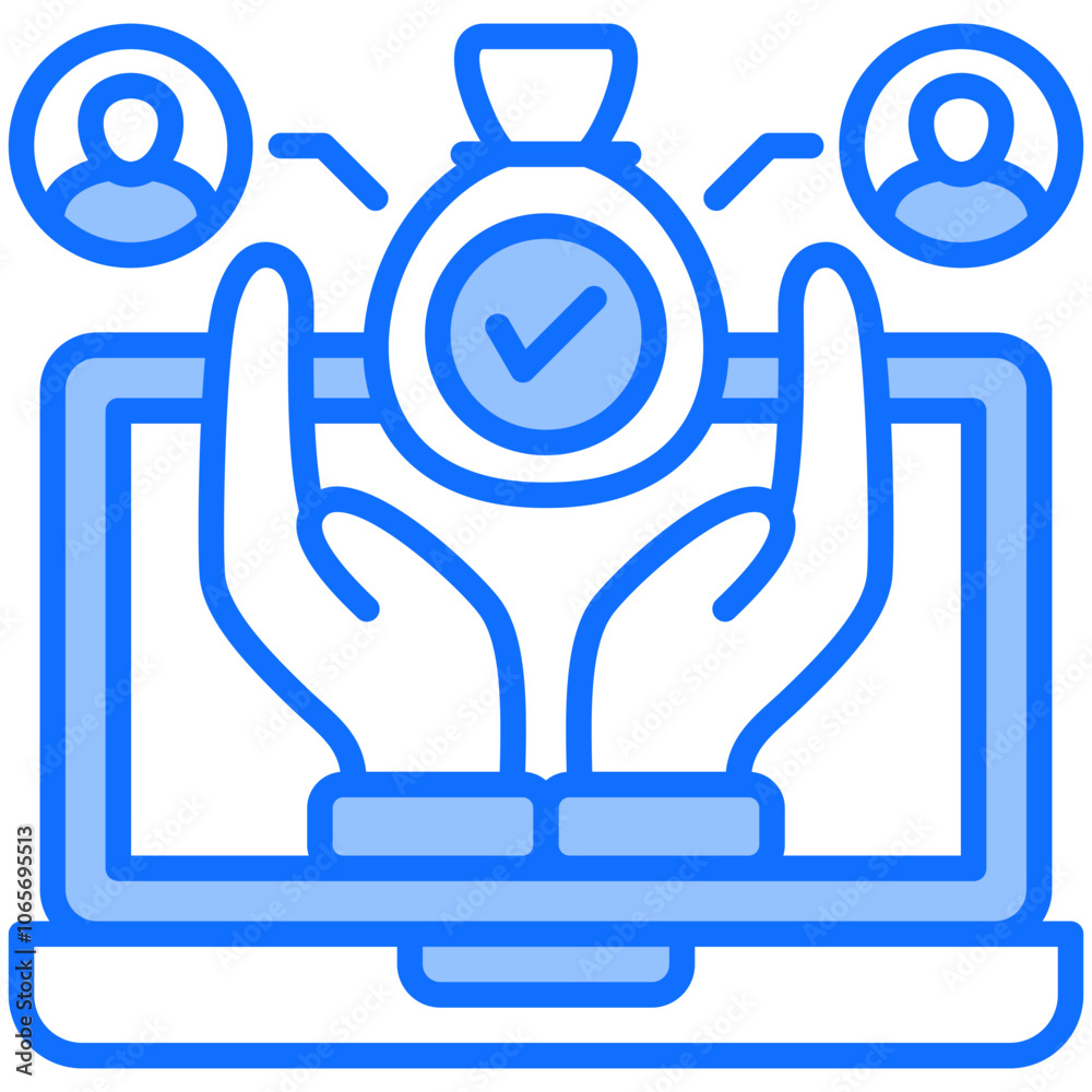 Obraz premium Asset Management Icon