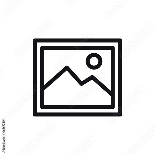 Picture icon Thin line flat illustration