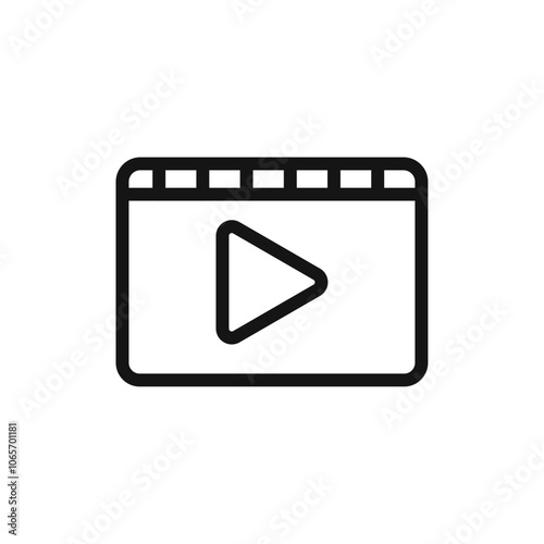 Free Download Video icon Thin line flat illustration - GFXLoad
