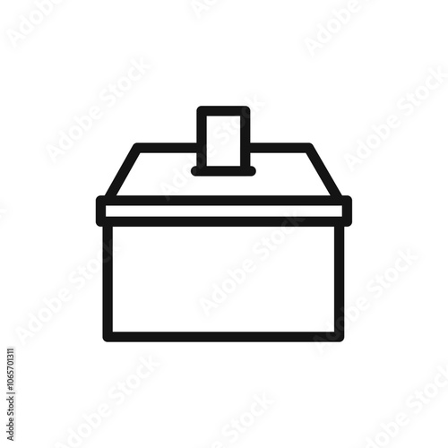 Voting icon Thin line flat illustration