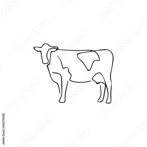 cow line art