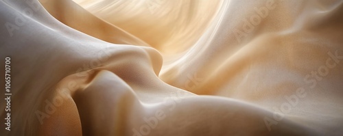 Textile violet pastel ondulant en forme fluide.