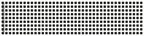 Square perforated metal pattern with technical texture. Pegboard with evenly spaced holes background. Flat vector illustration isolated