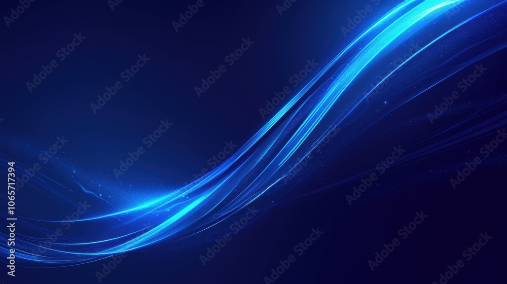Fototapeta premium Dynamic blue abstract waves creating a sense of motion and tranquility.