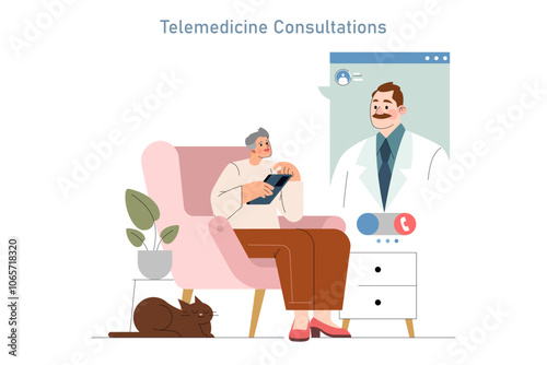 Patient Centric Care. Flat Vector Illustration