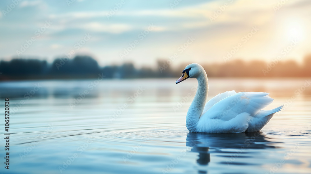 Fototapeta premium Swan on the lake