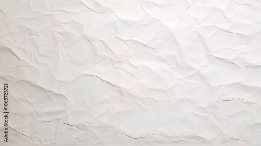 Obraz premium Crumpled White Paper Background Texture