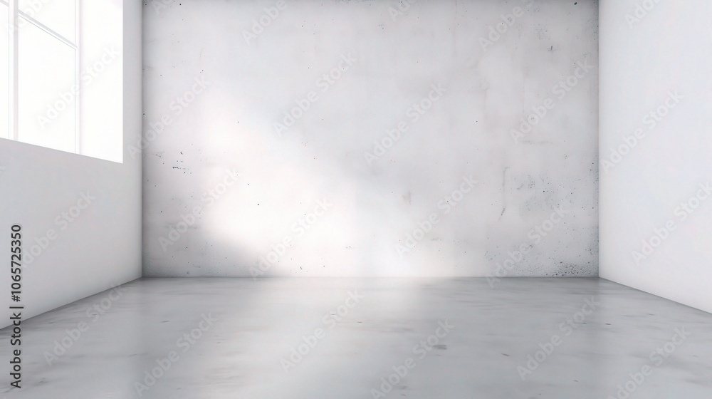 Minimalist Empty Room with Concrete Floor and Wall Minimalist Empty Room with Concrete Floor and Wall