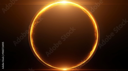 A stunning solar eclipse, with a glowing golden ring against a dark backdrop, showcasing cosmic beauty.