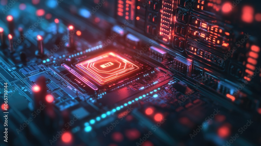 Obraz premium Explore how advanced microchips revolutionize technology and innovation