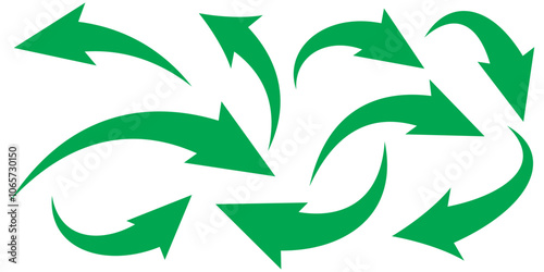arrow curved graph design element free hand drawing vector illustration