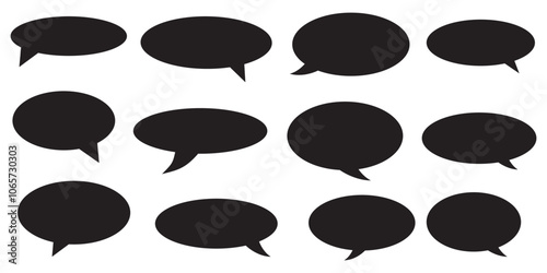 Speech bubble, speech balloon, chat bubble line art icon for apps and websites.