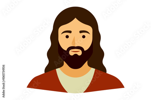 Jesus | isolated vector illustration on white background