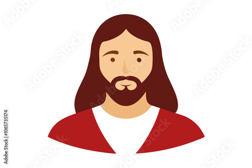 Jesus | isolated vector illustration on white background