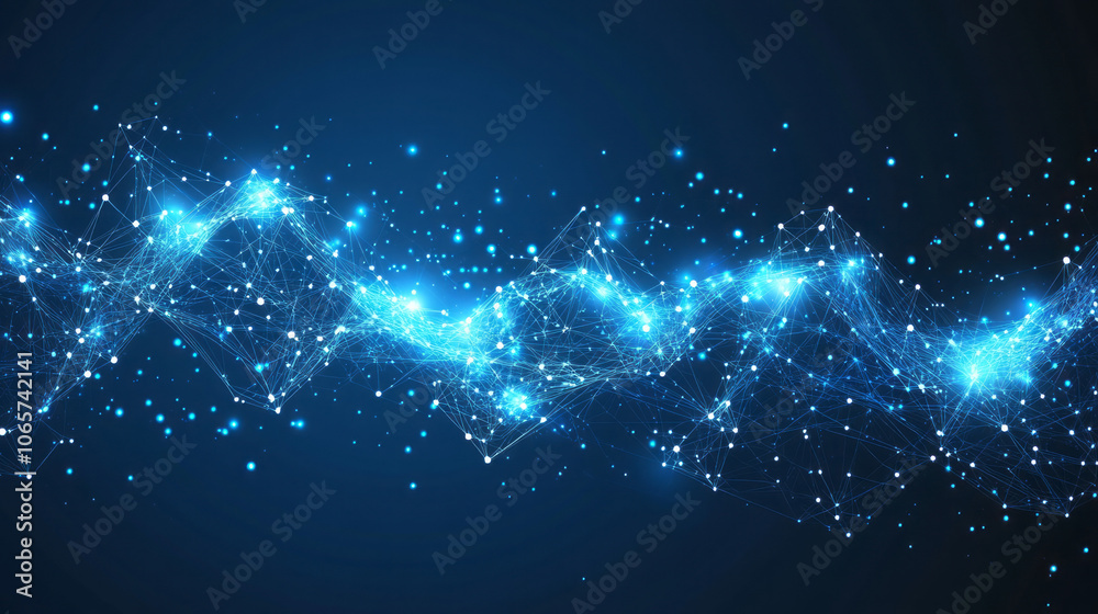 Fototapeta premium blue abstract network art for technology and digital backgrounds