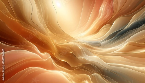  Gentle brown and gold warm tones flow harmoniously,generative ai