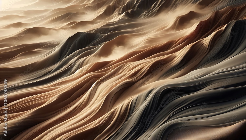 Obraz premium Warm Sand Waves background,Generative AI