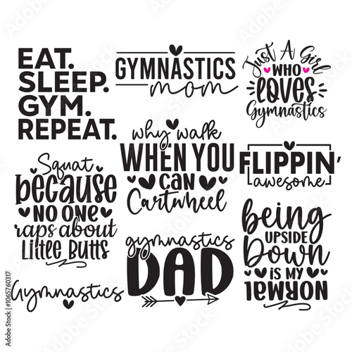 9 Gymnastics SVG Bundle