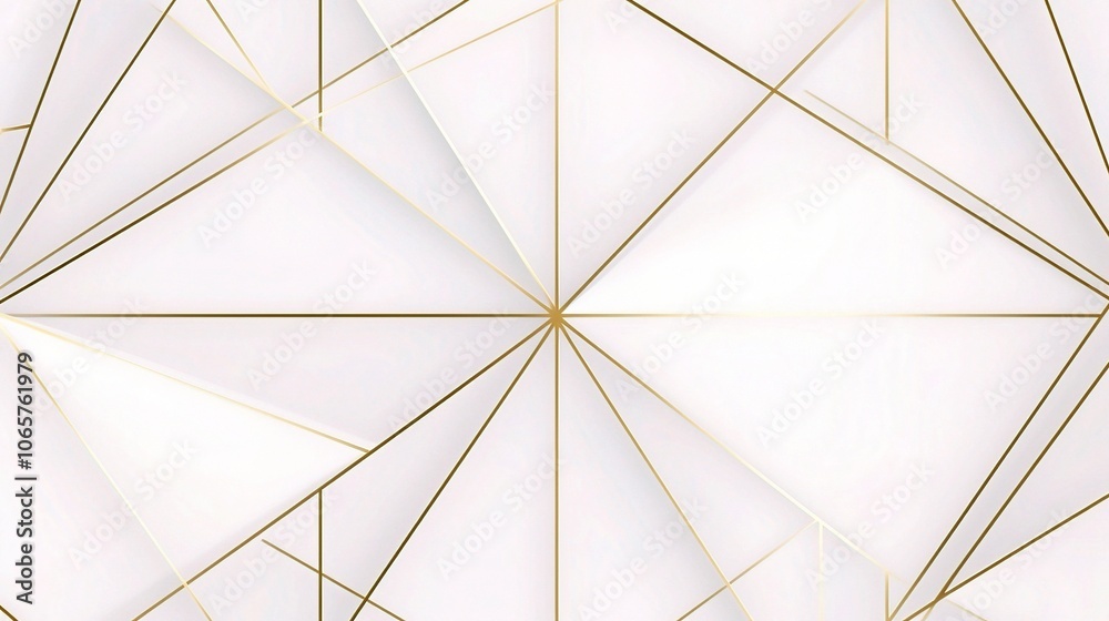 Fototapeta premium Abstract Geometric Background with Gold Lines