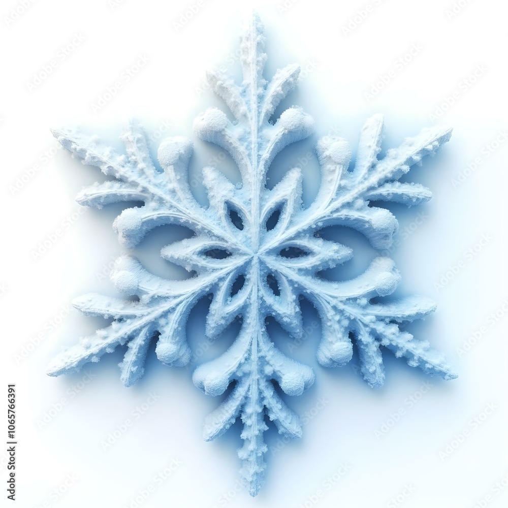 Intricate Frosty Snowflake Christmas Tree Ornament in White Intricate Frosty Snowflake Christmas Tree Ornament in White