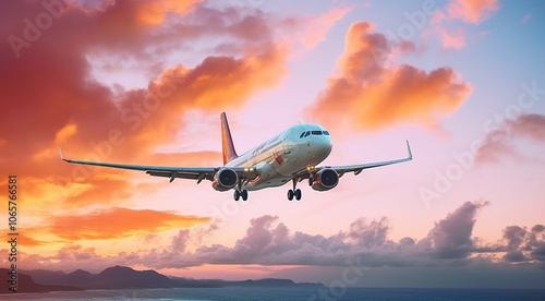 airplane in the blue sky, airplane in the sky, flying airplane in the air, close-up of a airplane