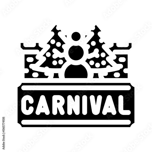 winter carnival winter glyph icon vector. winter carnival winter sign. isolated symbol illustration