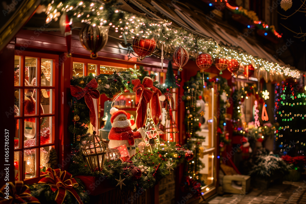 Fototapeta premium Christmas store decoration. 