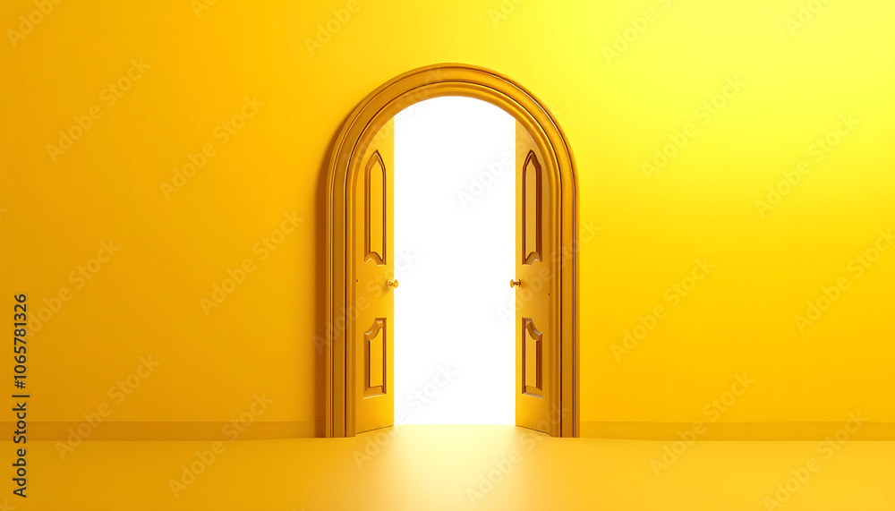 Fototapeta premium Open door, magic isolated with white highlights, png