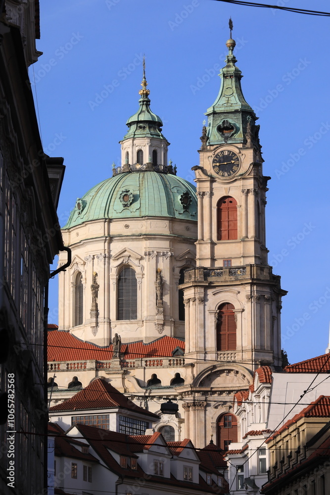 Fototapeta premium st nicholas church, praga, praha, prague, czech republic