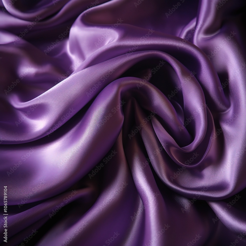 Fototapeta premium Elegant Purple Satin Fabric Background Texture