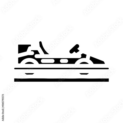 ice karting winter sport glyph icon vector. ice karting winter sport sign. isolated symbol illustration