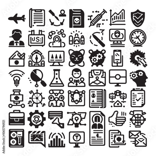 finance icons set