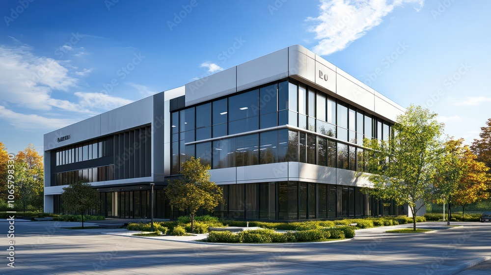 modern office building against a nice blue sky modern office building against a nice blue sky