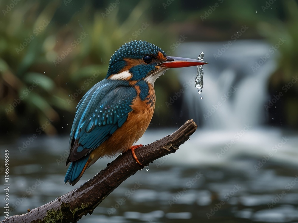 Fototapeta premium Kingfisher generated by artificial intelligence :(