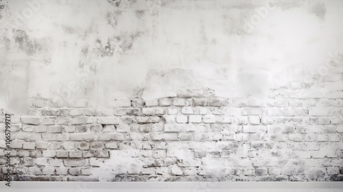Textured White Brick Wall Background