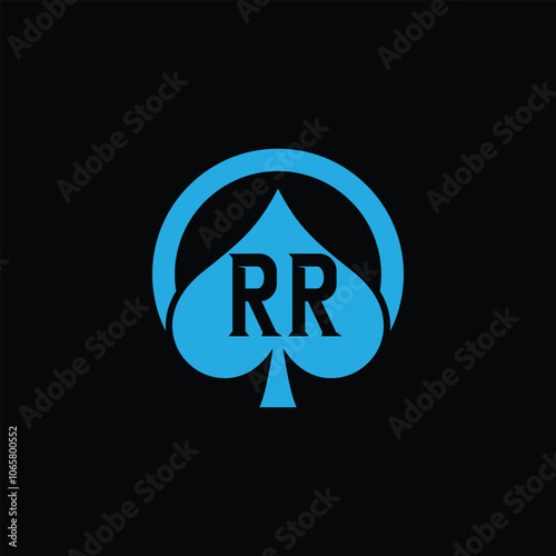 Modern Online Casino Logo With Letter RR photo