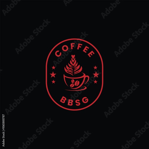 Modern Coffee Shop Symbol Logo With Letter BBSG