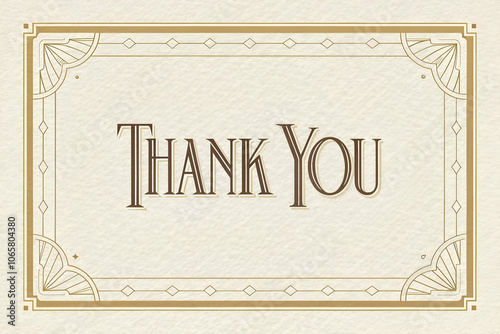 Wallpaper Mural A decorative "Thank You" card featuring elegant typography and intricate borders, conveying appreciation and gratitude. Torontodigital.ca