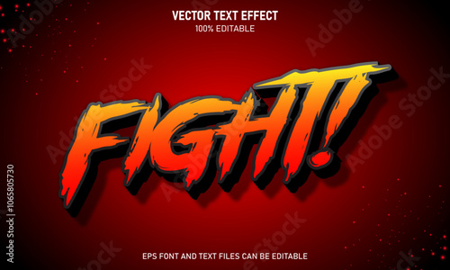 Fight 3d style editable text effect