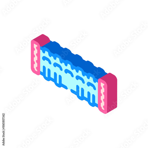 foam roller fitness tool isometric icon vector. foam roller fitness tool sign. isolated symbol illustration