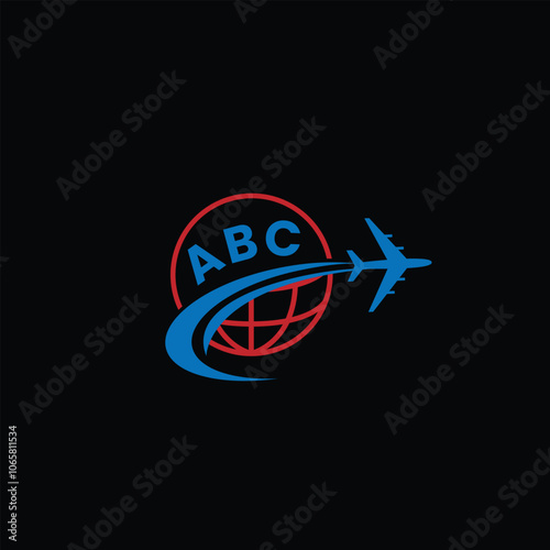 World Travel Agency Logo With Letter ABC