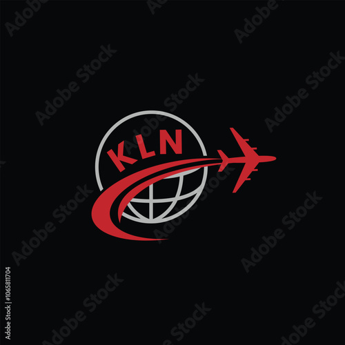 World Travel Agency Logo With Letter KLN