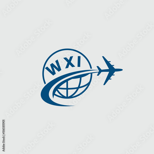 World Travel Agency Logo With Letter WXI
