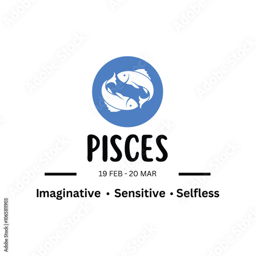 Pisces Mug And T-Shirt Design EPS Vector.