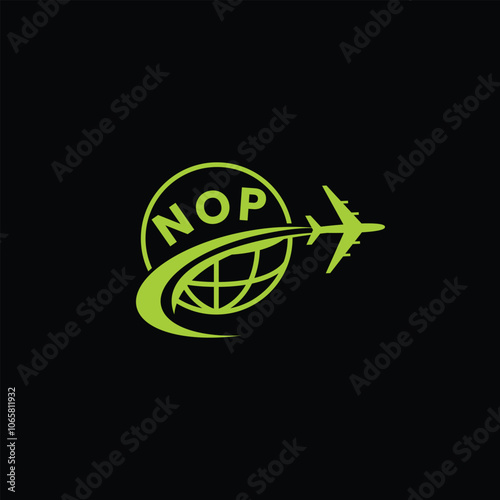 World Travel Agency Logo With Letter NOP